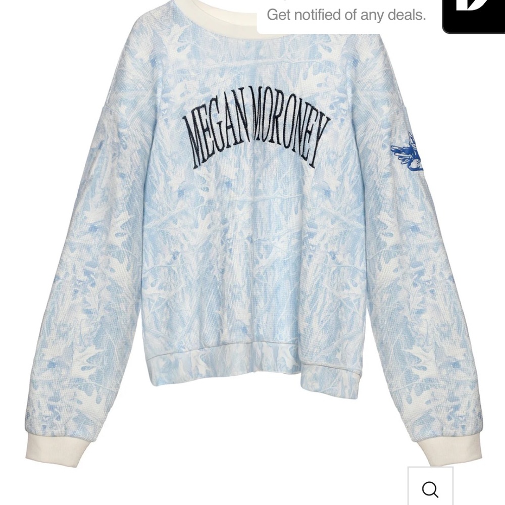 Boys Lie Blue Crewneck Sweater with Camo Print